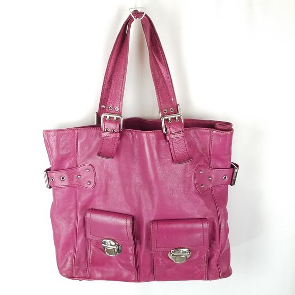 Marc Jacobs Handbags - Marc Jacobs bag hot pink leather large shoulder/tote with suede interior